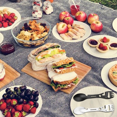 Camping Cooking Utensils 10 in 1 Multifunctional Stainless Steel