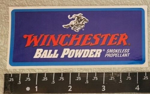 Winchester Ball Powder Smokeless Propellant Reloading Decal Sticker Shot Show  - Afbeelding 1 van 1