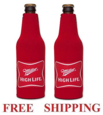 MILLER HIGH LIFE 2 BEER BOTTLE KOOZIE HUGGIE COOLIE COOZIE COOLER NEW
