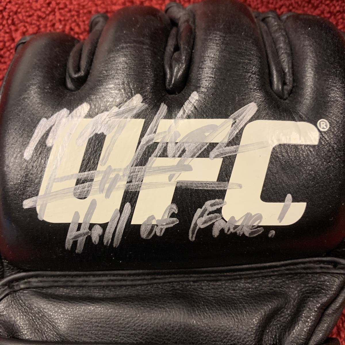 Matt Hughes Signed Official UFC Fight Glove HOF Inscription-MMA
