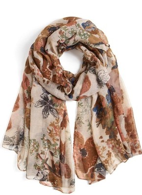 NWOT! Women's Lightweight Floral Scarf