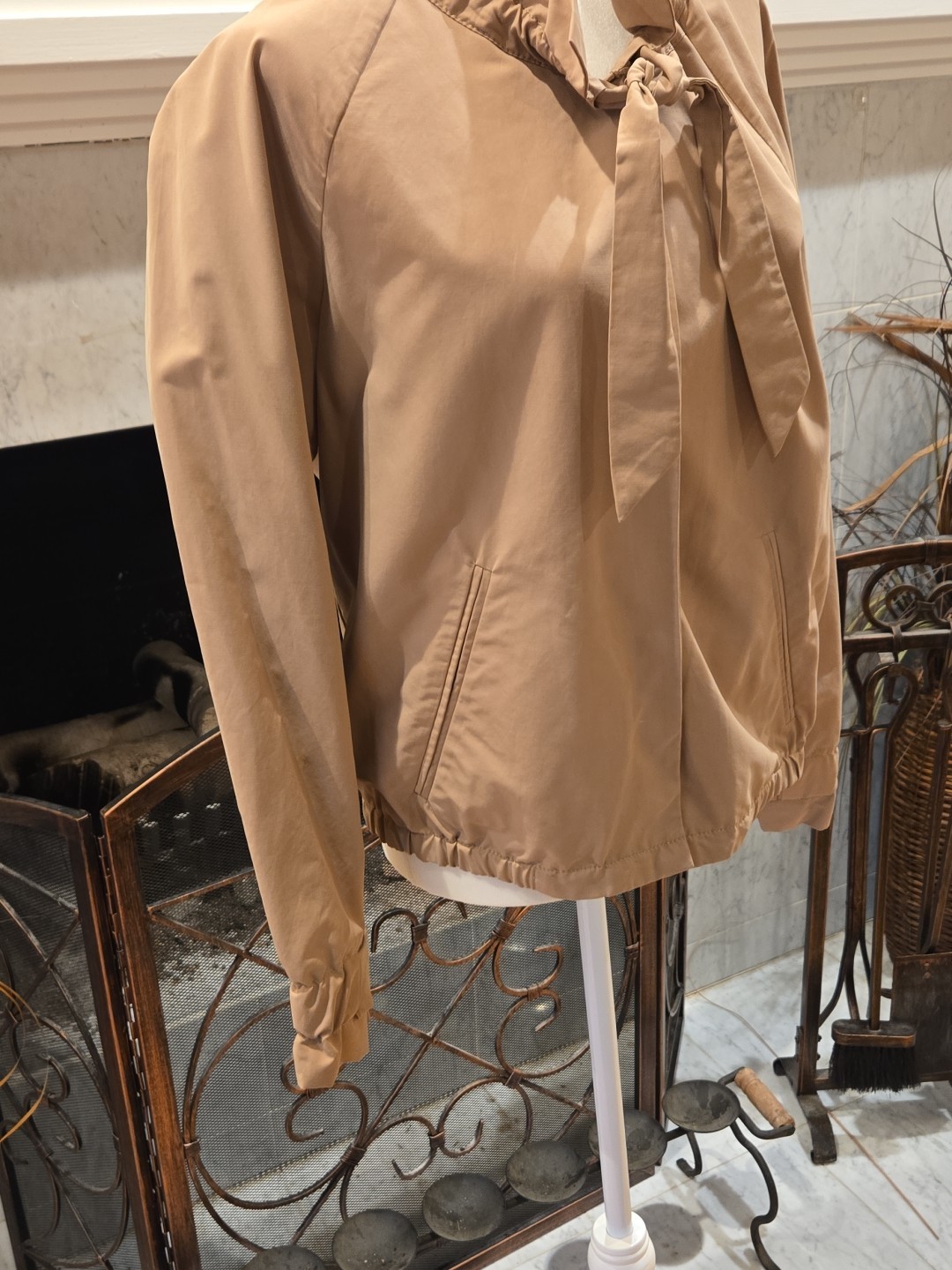 Gap Basic Jacket Women Large Beige Front Button L… - image 3