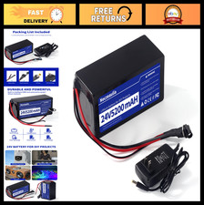 24V 5.2Ah Lithium Rechargeable Battery for Ride-On Toys, LED Strips DIY Projec
