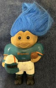 ACE Novelty Miami Dolphins NFL Football Troll Action Figure Blue Hair Helmet