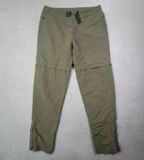 The North Face Pants Mens 36 Military Green Convertible Ankle Zip Belted Hiking