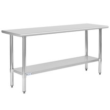 Hally Stainless Steel Table For Prep Work 18 X 72 Inches Nsf Commercial He...