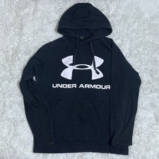 Under Armour Men's Rival Fleece Big Logo Pullover Hoodie - Black