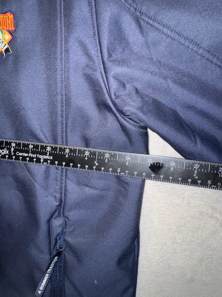 Chaqueta Cooperstown Dreams Park Para Hombre M Azul Marino Rojo Softshell Forrada de Vellón Cremallera Foto 4 de 4