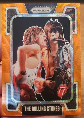 MICK JAGGER RICHARDS ROLLING STONES 2025 PRIZM ORANGE WAVE REFRACTOR 11/259 #29