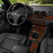 BMW 3er E46 1998-2004 3D Cockpit Dekor Interieurleisten Set 25-tlg Wurzelholz