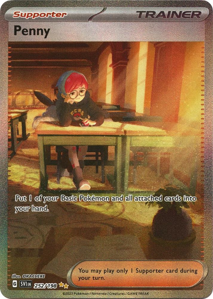PENNY 252/198 SCARLET & VIOLET BASE POKEMON (SPECIAL ILLUSTRATION, NM)