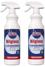 Nilco Nilglass Car Windscreen Glass & Mirror Cleaning Spray Kit 1L Litre x 2