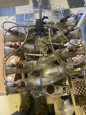 Chevy Corvette drag  racing  sbc cross ram  Fuel Injection