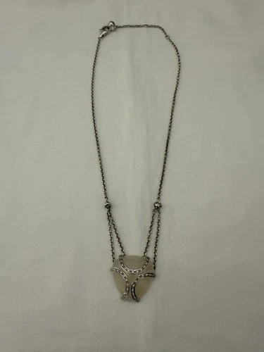 Di Modolo Spirit White Onyx And Diamond Necklace In Sterling Silver