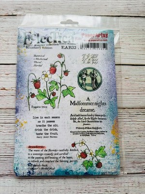PaperArtsy Eclectica Cling Rubber Stampby Alison Bomber - Strawberry [EAB33]