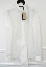 Men Burberry Formal Shirt White Made In Italy Size 41 16