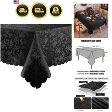 Rectangle Waterproof Heavy Duty Vinyl Tablecloths, 54 x 78 Inch