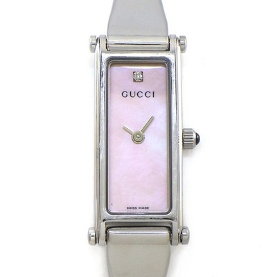 Gucci 1500L Damen Quarzuhr Rosa Perlmutt Diamant Index aus Japan