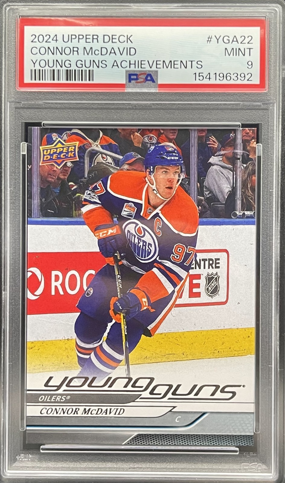 2024 Upper Deck CONNOR MCDAVID Young Guns Achievements (PSA 9)