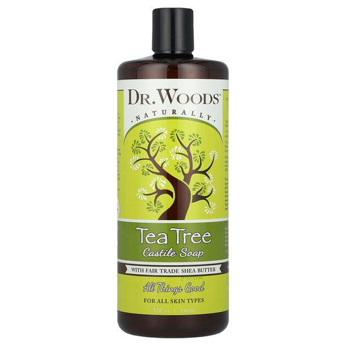 Tea Tree Castile Soap with Fair Trade Shea Butter, 32 fl oz (946 ml)