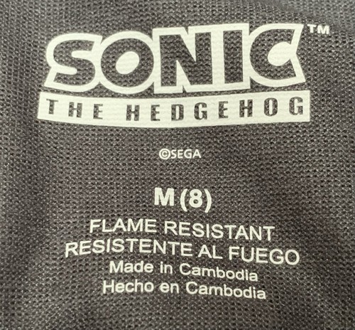 NEW Sonic The Hedgehog SHADOW Boy's Long Sleeve Top & Shorts Pajama Set Size M - Bild 4 von 7