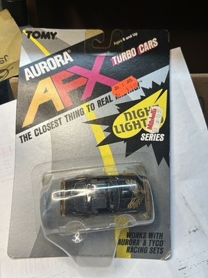 Aurora AFX Turbo Night Lighted Black Firebird, Vintage 1989 Collectible New!