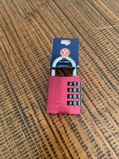 ABUS Vorhangschloss Zahlenschloss Vorhängeschloss 144/40 Alu rot