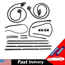 17 Pc Complete Door Tailgate Weatherstripping Seal Kit For El Camino 78 - 87