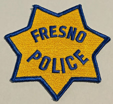 Obsolete Fresno California Police Embroidered Shoulder Yellow Patch Unused