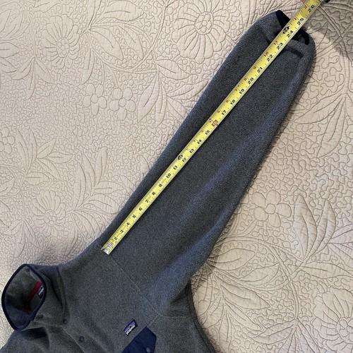 Patagonia Synchilla Snap-T Fleece Grey Embroidered Sz M Bates Sailing Pullover - Afbeelding 11 van 13