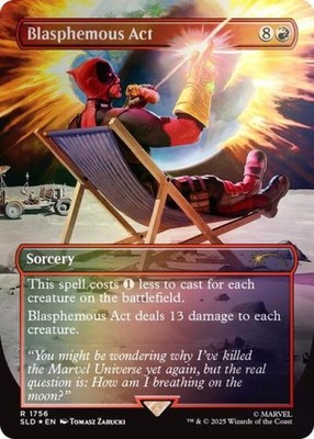 Blasphemous Act (1756) (Rainbow Foil) -Foil Near Mint MTG Secret Lair