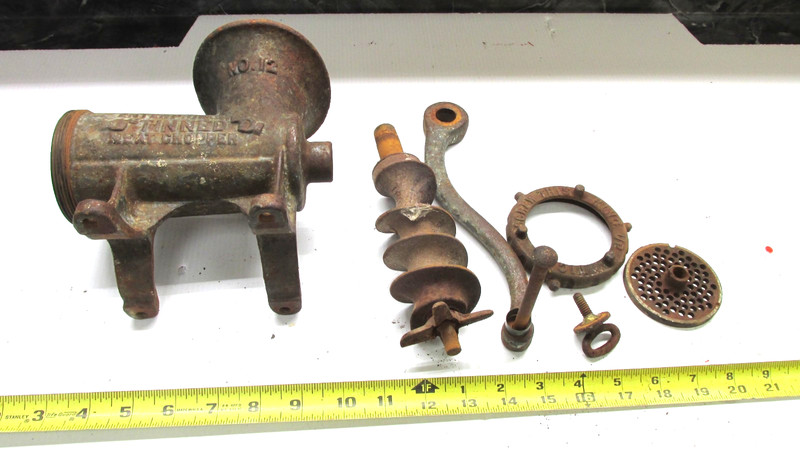 Old  Enterprise  Tinned Meat Grinder Chopper No. 12 For Parts