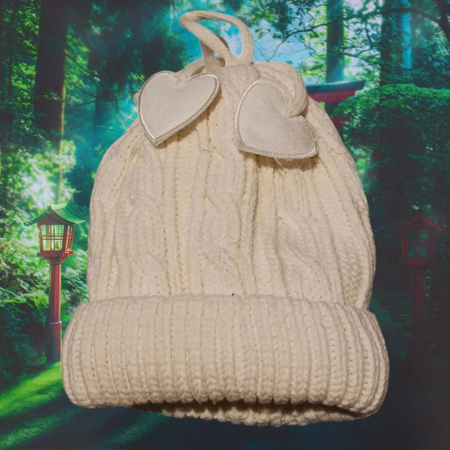 The Children's Place Baby Hat Cream Cable Knit Fleece Lined Heart Accents 18-24
Opens in a new windo