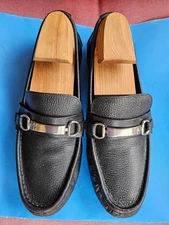 Cole Haan Men 8 M Somerset Bit II Loafers Black Tumbled Leather $168 C11835