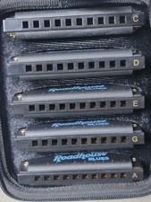 Hohner Roadhouse Blues 5-Piece Harmonica Set Keys C/G/A/D/E w/Storage Case