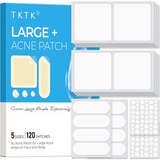 Hydrocolloid Bandages, 45 x 45 mm Large Pimple Patches for Face, XL Acne Patc...
