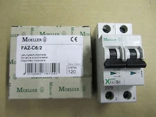 NEW MOELLER KLOCKNER 6A BREAKER FAZ-C6/2 EATON NEW IN BOX QUANTITY