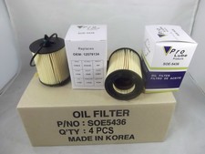 Lot 4  Engine Oil Filter SOE5436 Made In Korea Fits: GM GMC SAAB SATURN