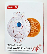 Dash Snowflake Mini Waffeleisen 4" Antihaft 350 Watt Brandneu!