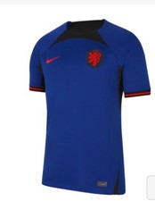 New Netherlands Nike 2022/23 Blue Men's Soccer Jersey Medium M NWT Away Orange