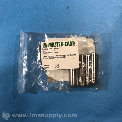 McMaster-Carr 98381A632 Pack of 10 Dowel Pins 4083