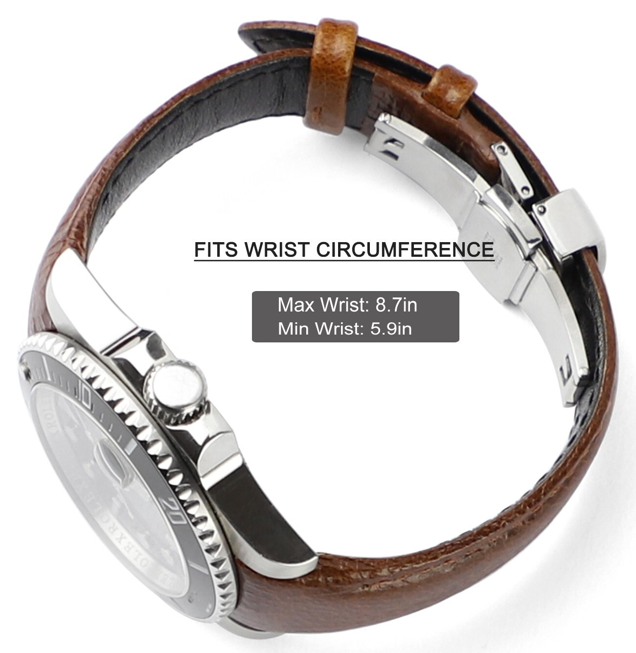20mm Oil Wax Leather Watch Strap for Rolex Submariner Daytona DAY-DATE 36MM GMT2 image 4