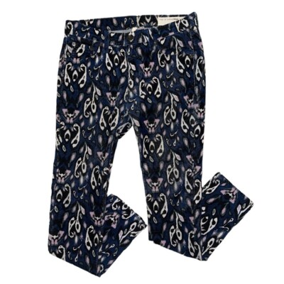 Rag & Bone Ikat blue pink white skinny corduroy jeans women s size 27