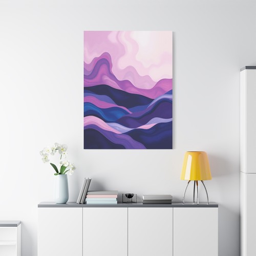 Abstract Minimalist landscape rolling hills print Matte Canvas, Stretched, 1.25" - Picture 24 of 25