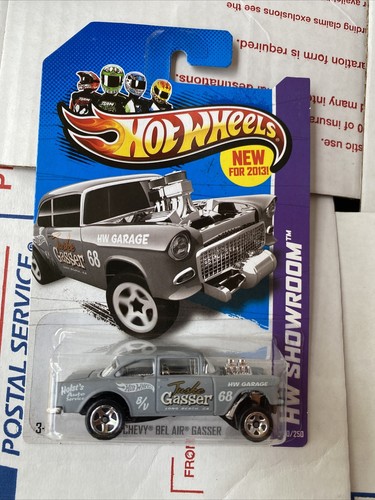 8 SET Hot Wheels 55 Chevy Bel Air Gasser flat BLACK GRAY GOLD White Purple Blue - Picture 7 of 12