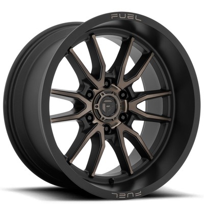 18x9'' Fuel Wheels D762 Clash 6 Matte Black with Dark Tint Off-Road Rims (5 pcs)