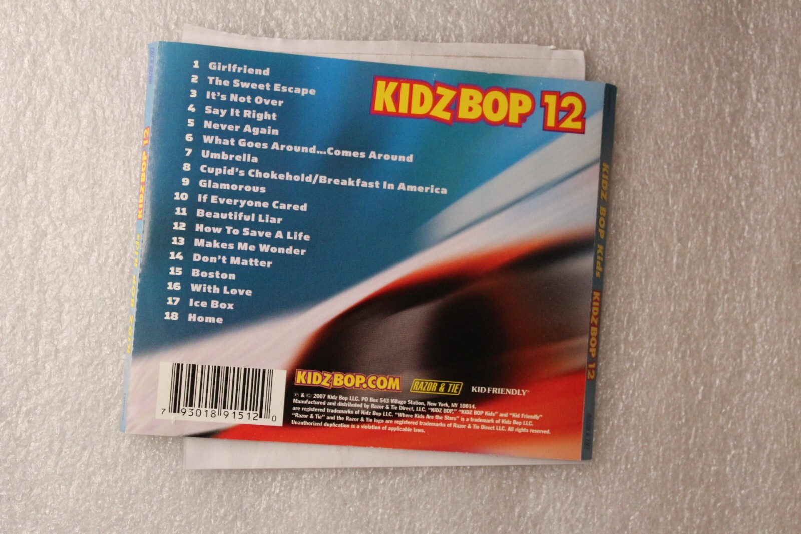 Kidz Bop 12 by Kidz Bop Kids (CD, Jul2007, Razor & Tie) 793018915120