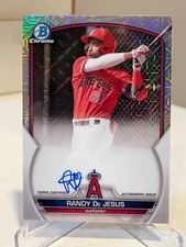2023 Bowman Mega Randy De Jesus Autograph Chrome Mojo LA Angels READ