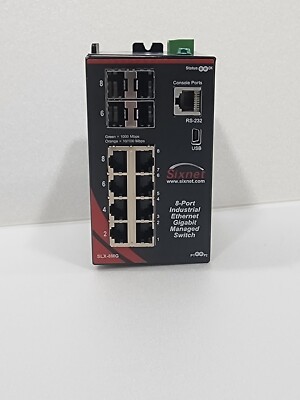 Ethernet Gigabit Managed Switch SLX-8MG-1  -  8-Port Industrial  - TESTED 
