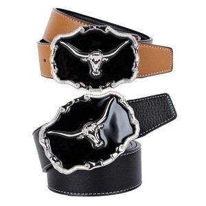 buffalo head leather belts